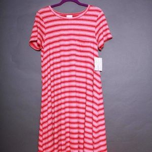 LuLaRoe Carly Dress - Pink Stripes